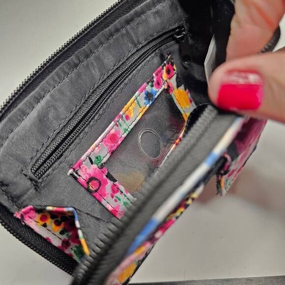 Thirty-One Wallet Watercolor Garden Floral Money Card Holder Zip Around - Picture 10 of 11